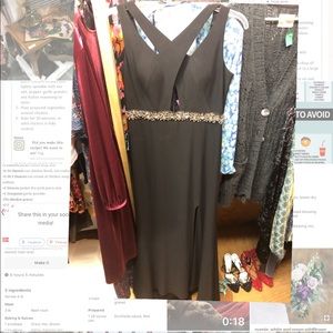 Long Black formal dress size Jr’s 13/14